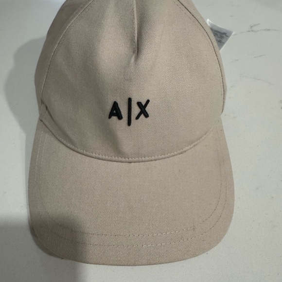 A/X Armani Exchange Kids Tan Baseball Cap with Black Logo